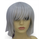 Capless Grey Neat Bang Party Wigs