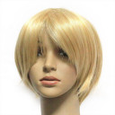 Light Gold Short Smooth Party Wigs