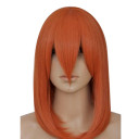 Orange Shoulder Length Straight Party Wigs