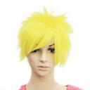 Smooth Short Yellow Party Wigs