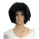 Straight Black Fluffy Party Wigs