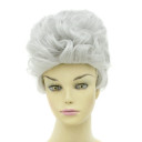 Capless Curl Up White Party Wigs
