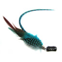 Blue Spots Feathers Clip-in Party Wigs