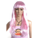 Light Pink Long Straight Party Wigs