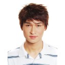 Red Wine Short Synthetic Mens Wigs