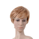 Short Golden Brown Curly Mens Wigs