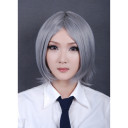 Gray Side Bang Chin Length Cosplay Wigs