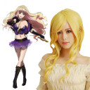 Yellow Curely Side Bang Cosplay Wigs