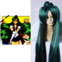 Green & Black Straight Hand Tied Cosplay Wigs