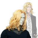Long Golden Curely Cosplay Wigs