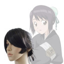 Black Medium Heat Resistant Fiber Cosplay Wigs