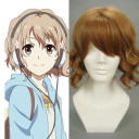 Brown Little Curely Inclined Bang Cosplay Wigs