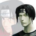 Black Short No Bang Cosplay Wigs