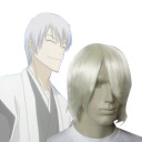 White Smooth Shoulder Length Inclined Bang Cosplay Wigs
