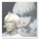 White Men's Curl Up Cosplay Wigs